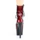 Bottine sexy rouge vernie effet écailles de serpent à talon 18 cm - Pleaser Shoes