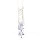 bottine pole dance ouverte transparente avec petites pastilles multicolores à talon haut 18 cm