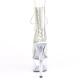 Bottine pole dance peep toe transparente cristal avec bande strass à talon haut Pleaser Shoes