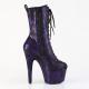 Bottine bleue violette effet écailles de serpent à plateforme 18 cm |high heels boots