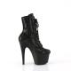 Chaussure pole dance noire en strass à talon aiguille | hight heels