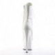 Bottine pole dance blanche à bout ouvert et talon haut 18 cm