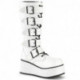 Bottes Gothiques blanches à Plateforme TRASHVILLE-518 Demonia Cult