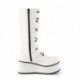 Bottes compensées blanches TRASHVILLE-518 Demonia Cult gothique