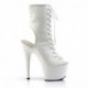 Chaussure pole dance ouverte blanche mate avec plateforme blanche mate