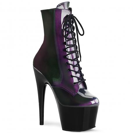 Chaussure pole dance violette vernie à talon aiguille | Adore - Pleaser Shoes