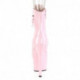 Talon aiguille rose vernis 18 cm, bout ouvert