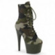 Chaussure pole dance camouflage (vert, marron, beige, noir) à talon aiguille | - Pleaser Shoes