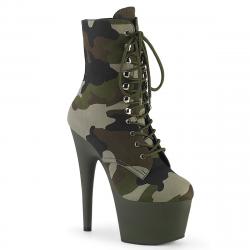 Chaussure pole dance camouflage (vert, marron, beige, noir) à talon aiguille | - Pleaser Shoes