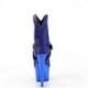 Bottine plateforme en strass bleu roi avec boucles et talon aiguille et talon 18 cm | high heels boots