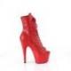 Chaussure pole dance bout ouvert rouge mat à talon 18 cm Pleaser