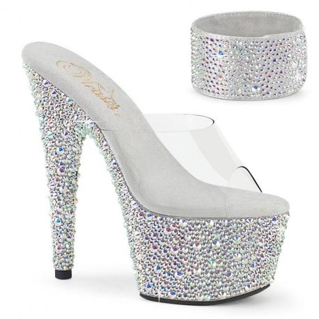 Mule plateforme bijoux incrustée de strass Pleaser shoes