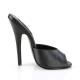 Mule sexy noire à talon aiguille 15 cm sexy petite et grande taille 44, 45, 46