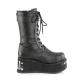 Bottes plateforme gothiques Mi-Mollet noire sangles multiples Demonia Cult