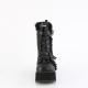 chaussure goth plateforme noire avec fourrure Demonia Cult